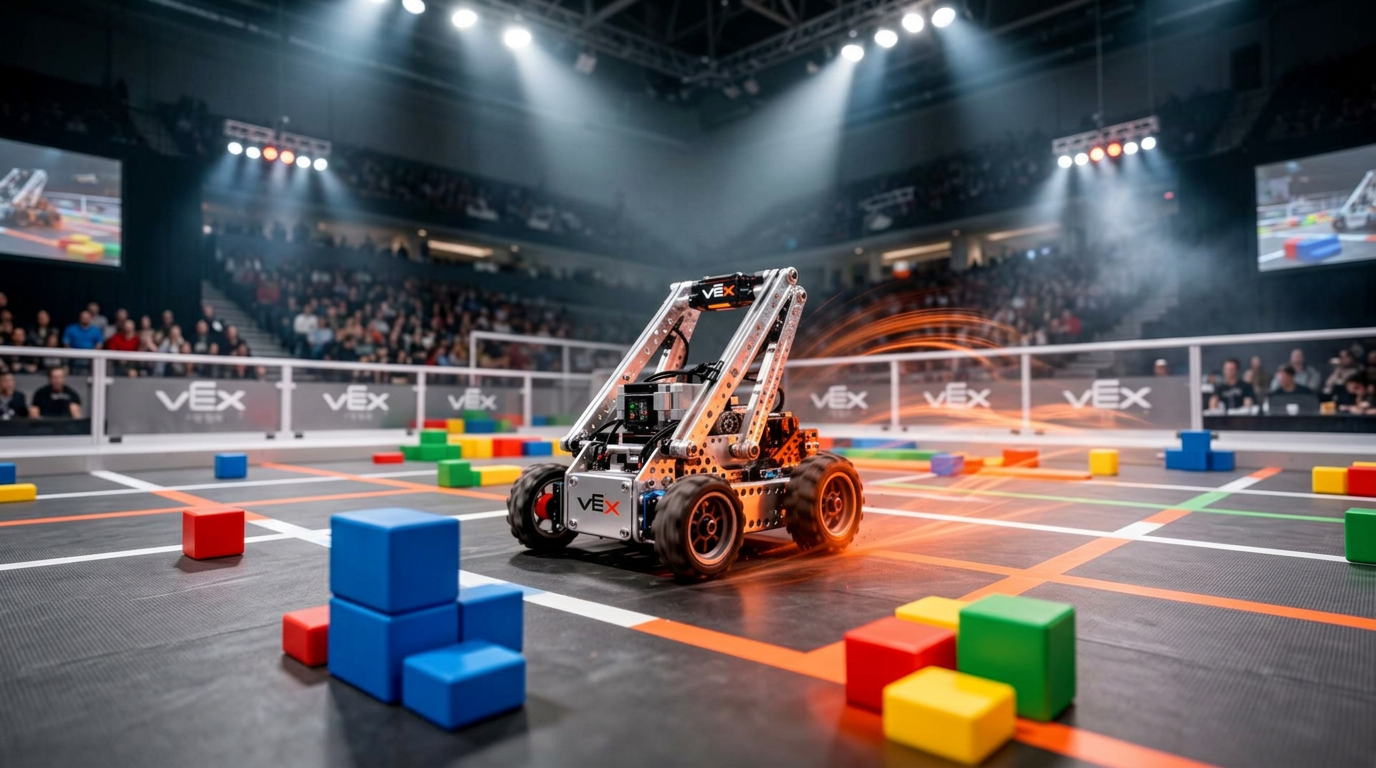 VEX V5 機器人於國際賽場執行任務
